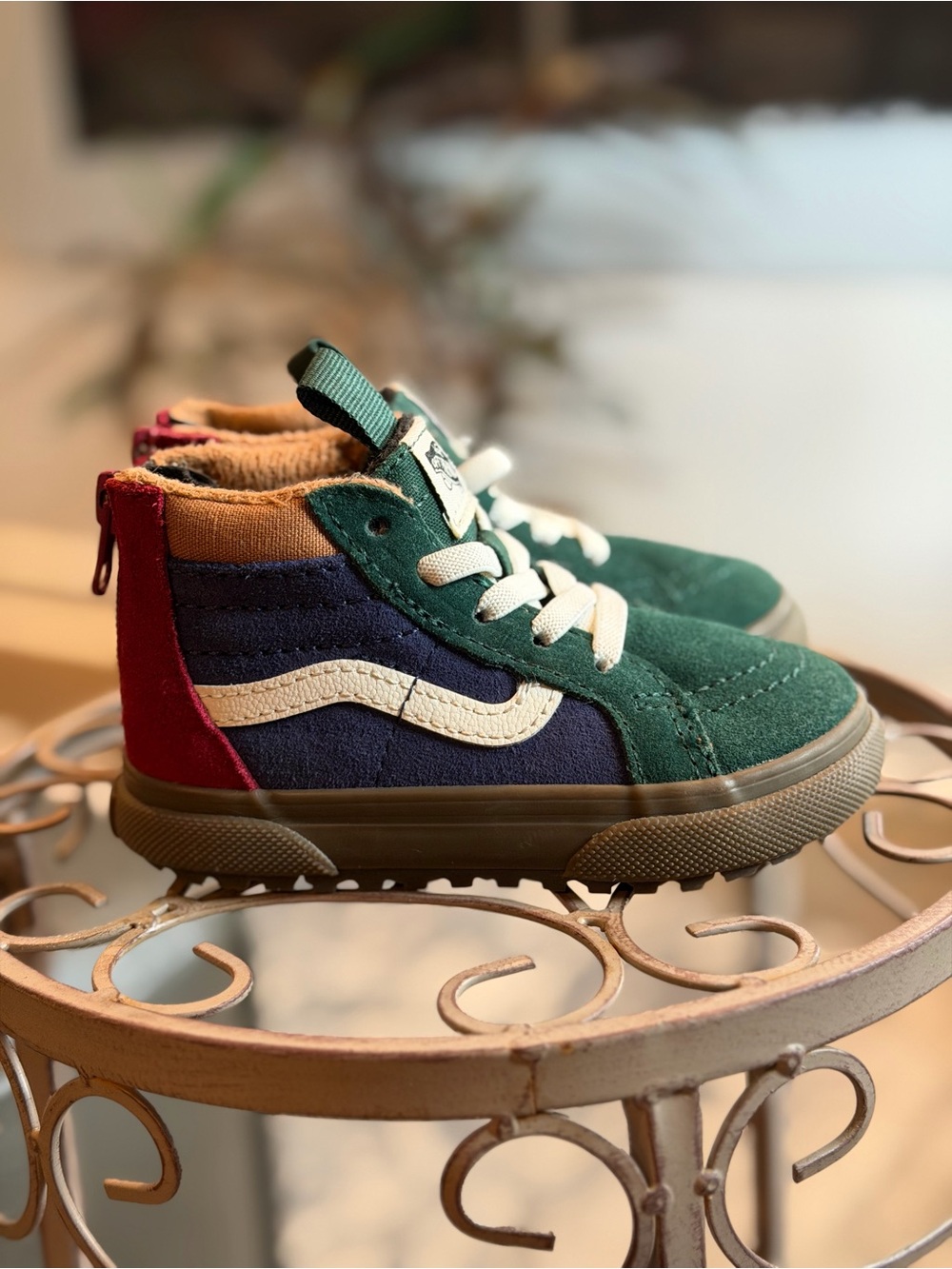 Vans Toddler Sk8-Hi Multicolor Suede Unisex Sneakers